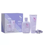 Semi di Lino Smooth Kit - rakoncátlan hajra való csomag ajándék scrunchie hajgumiszettel